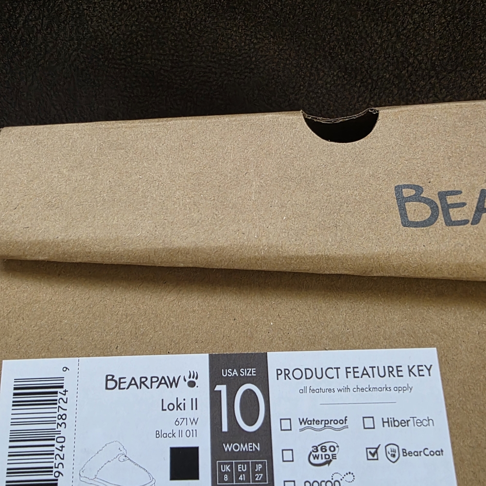 Bearpaw Black Fuzzy Slippers - Picture 4 of 4